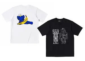 KAWS x Uniqlo Warhol UT Graphic 476351/471321 T-shirt Set (Asia Sizing) White/Black