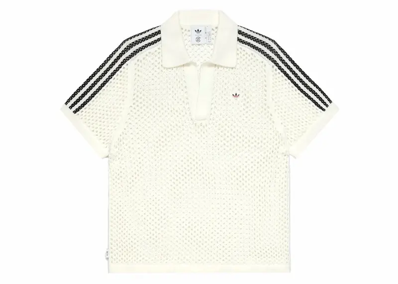 adidas x Edison Chen Crochet Polo Shirt White