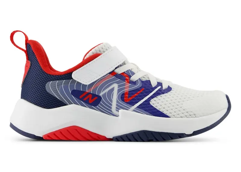 New Balance Rave Run v2 Bungee Lace Team Royal White True Red (PS)