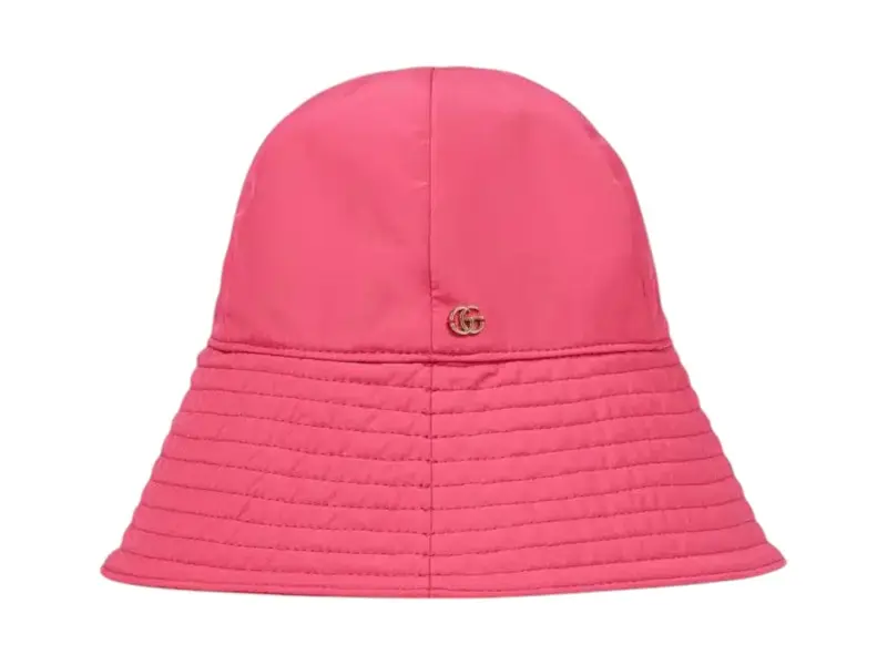 Gucci Logo-plaque Bucket Hat Pink