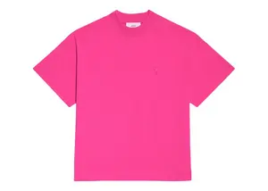 Ami Paris Ami de Coeur Organic Cotton T-Shirt Fuchsia