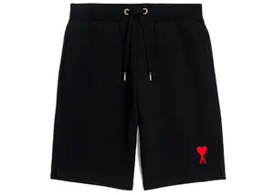 Ami Paris Tonal ADC Shorts Black/Red