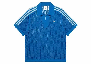 adidas x Edison Chen Crochet Polo Shirt Blue