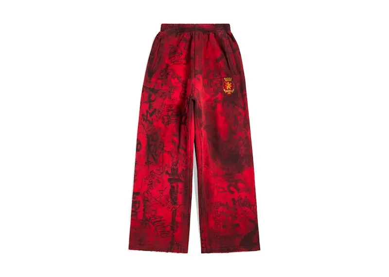 Balenciaga Skater Baggy Sweatpants Red