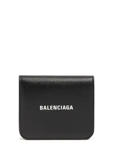 BALENCIAGA Grained Leather Compact Wallet