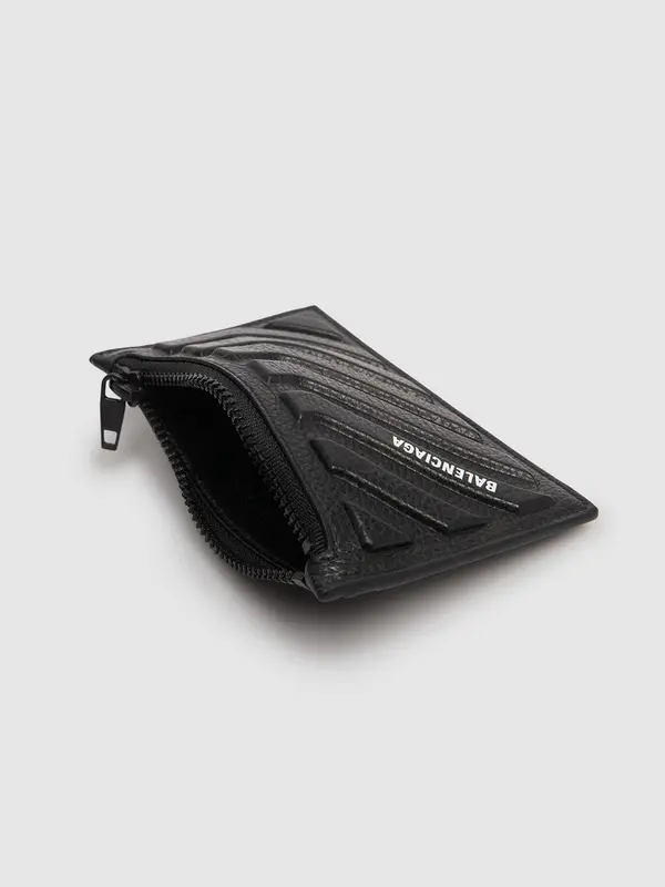 BALENCIAGA Leather Coin &amp; Card Holder