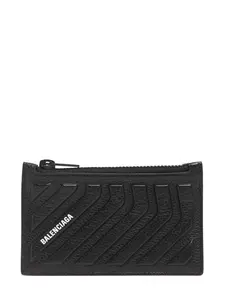 BALENCIAGA Leather Coin &amp; Card Holder