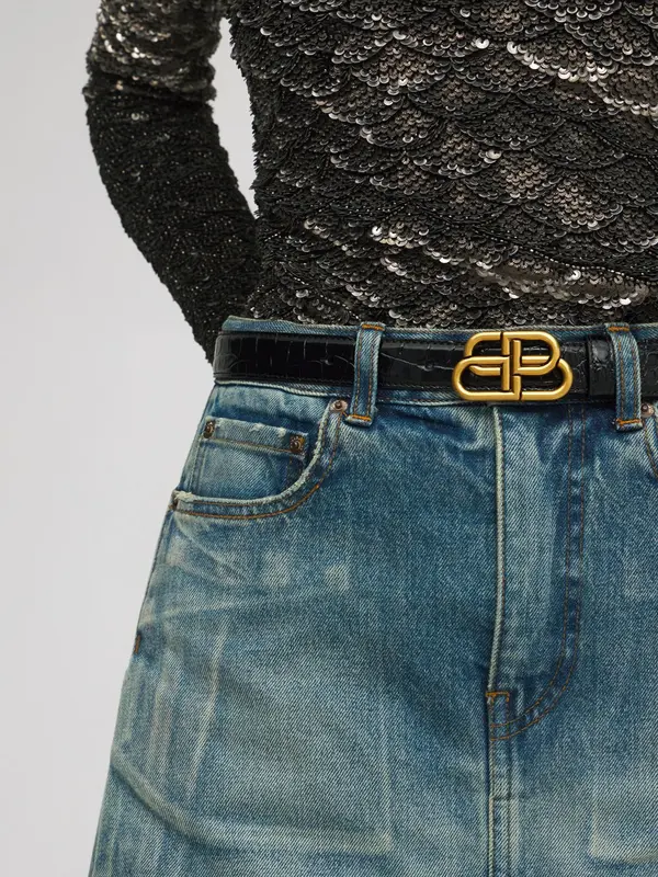 BALENCIAGA Bb Leather Belt